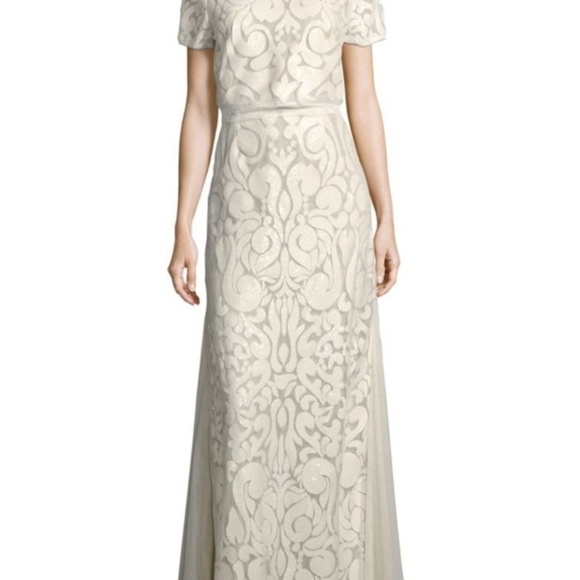BCBG Two Piece Embroidered Sequin Gown - Picture 7 of 8